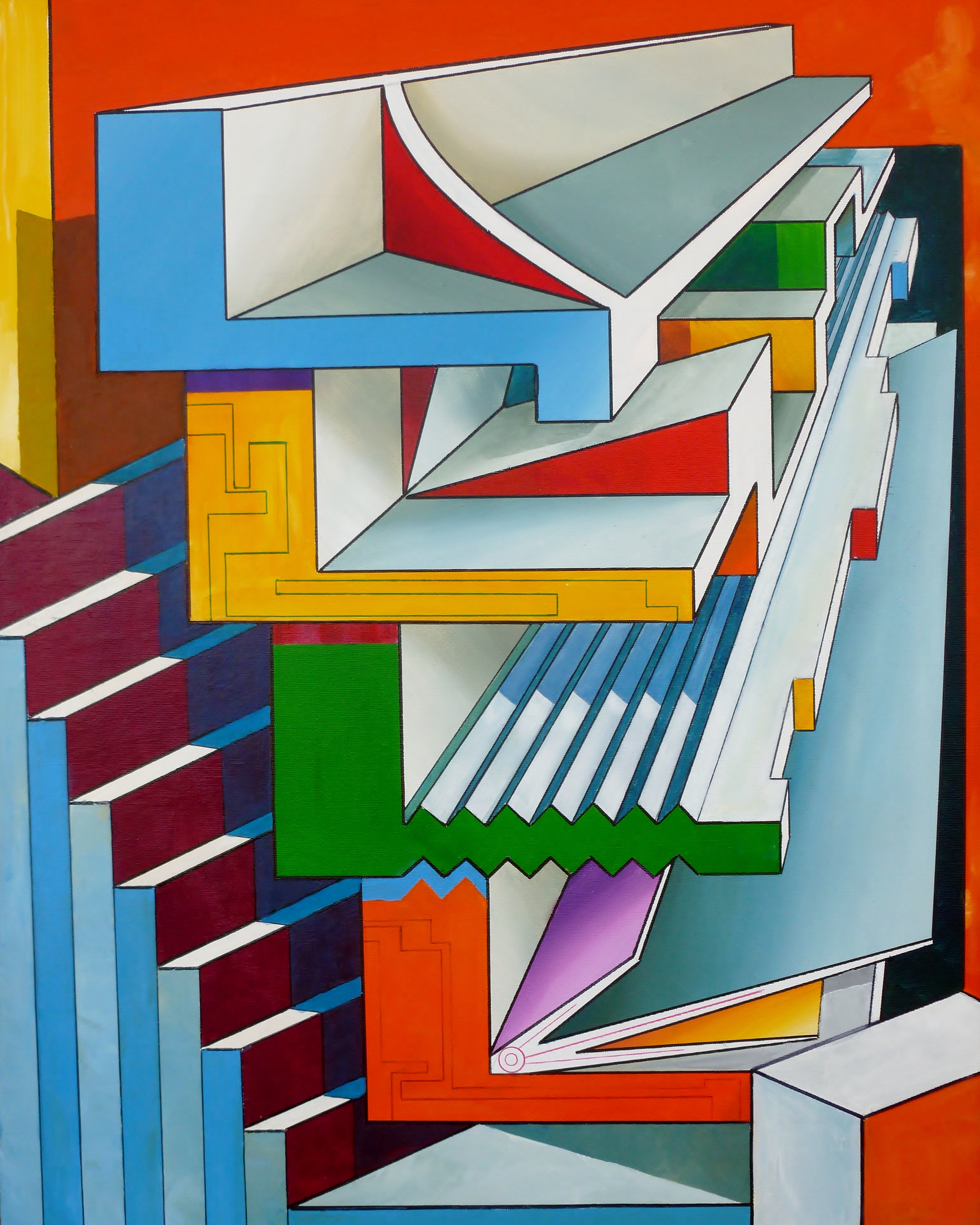 Oliver Perry | Geometric echoes amongst overlapping ideology. | MutualArt