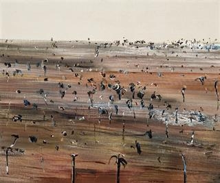 Artwork by Fred Williams, Silver Landscape, Made of Oil on canvas