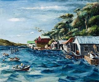 King Tide, Pittwater by Elaine Haxton, 1950