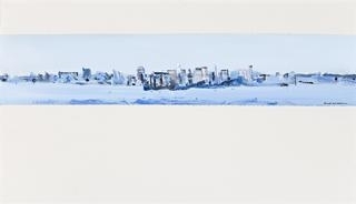City Skyline, Sydney Harbour by Fred Williams, 1973