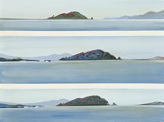 Artwork by Fred Williams, Timana Island, Queensland, Made of gouache on paper