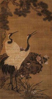 CRANE AND PINE - Lv Tang