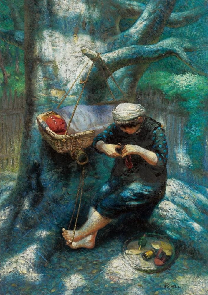 Luo Zhongli | SEWING MOTHER (1983) | MutualArt