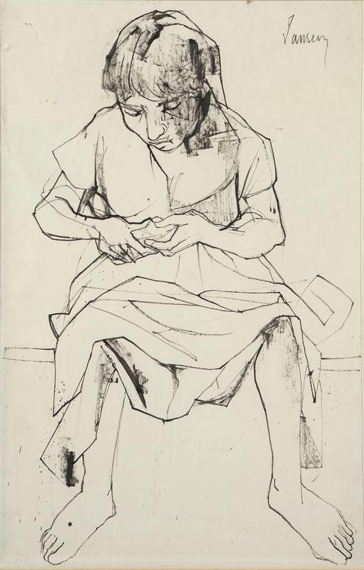 Jean Jansem | Portrait of a Seated Woman | MutualArt
