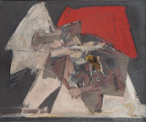 Composition of red winged by Albert Bitran, 1973
