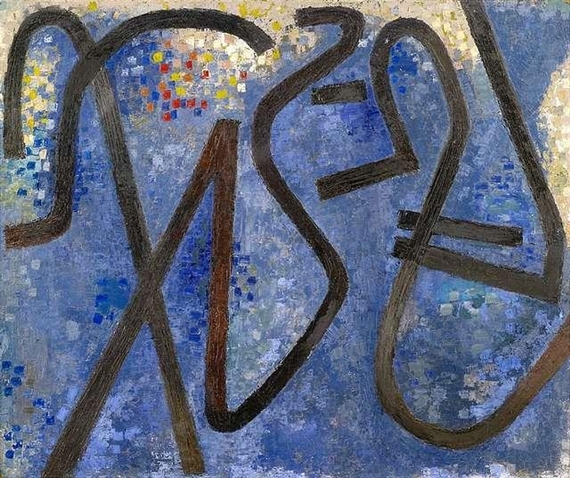 Composition with blue by Heinrich Wildemann