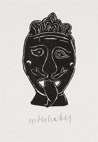 2 Works: Figurenalb & Teufelsfratze by HAP  Grieshaber, circa 1966-1973