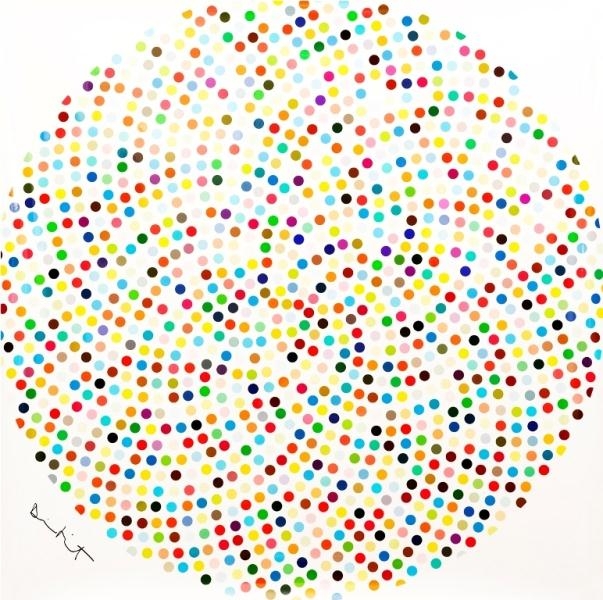 Artwork by Damien Hirst, Valium, Made of full colour gloss lambada colour print on archive paper