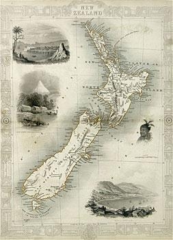 Artwork by J & F Tallis, New Zealand, Made of Lithograph
