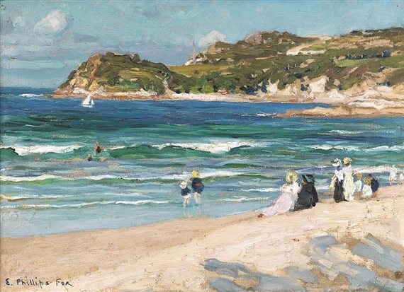 Manly Beach by E. Phillips Fox, 1913