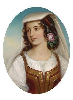 Girl in Southern Italian Folk Dress by Friedrich Krepp