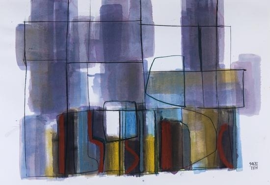 Untitled Abstract by James Hull, 1986