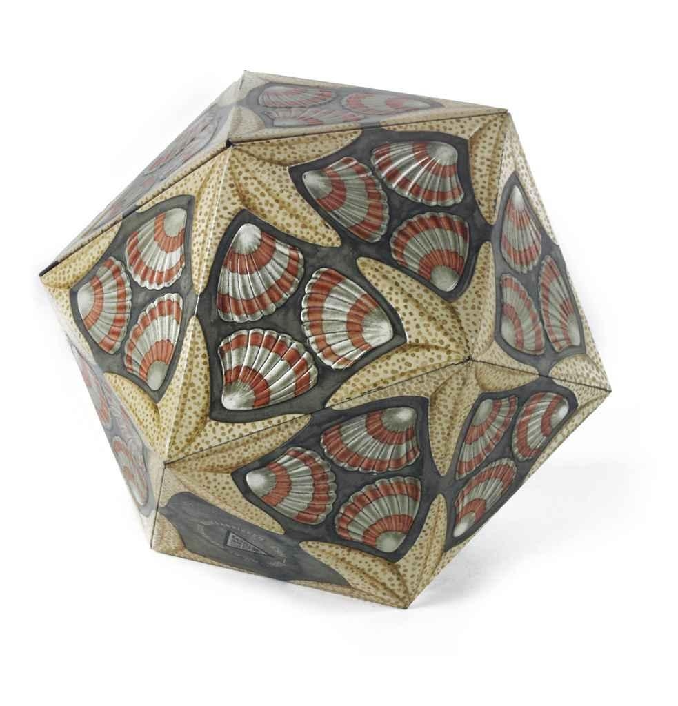 Artwork by Maurits Cornelis Escher, Icosaeder, Made of tin