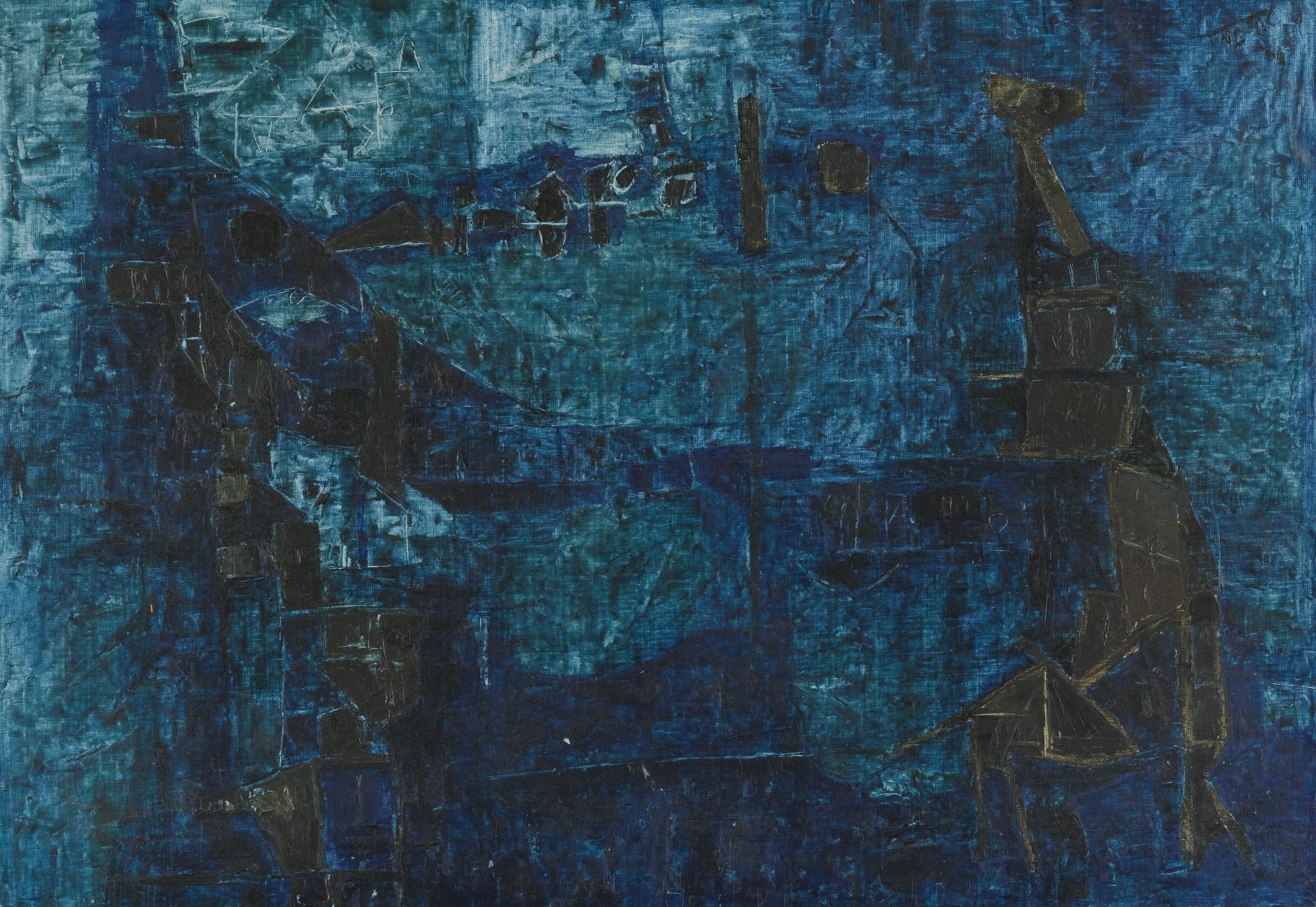 Ram Kumar | Untitled (Blue Abstract) | MutualArt
