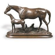 Jument et son poulain - H.R. de Vains