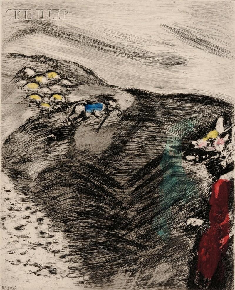 Le loup devenu berger by Marc Chagall, 1952