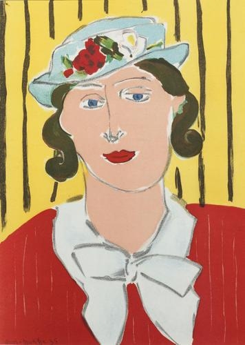 2 works: Femme au chapeau by Henri Matisse, 1952