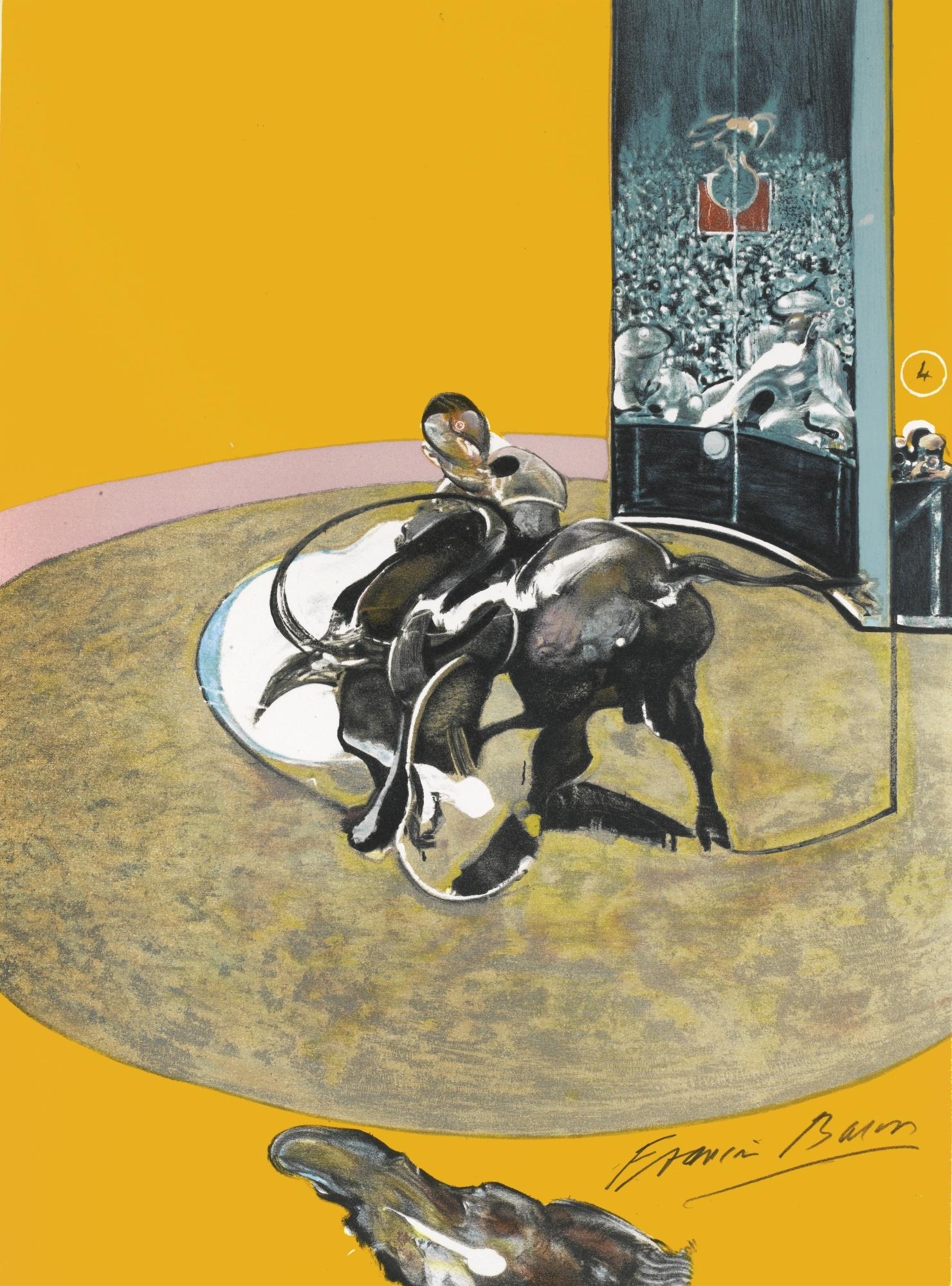 Miroir de la tauromachie: Study for bullfight no. 2 by Francis Bacon, 1990