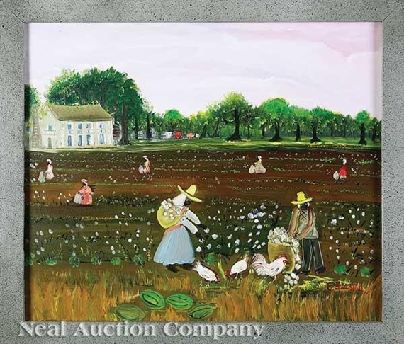 Picking Cotton on the Plantation - Elaine Forstall