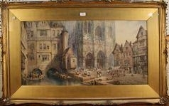 View of a Continental Cathedral Town by Neil Stuart Crichton