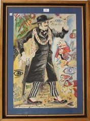 2 Works: Caricature of a Dapper Man, and Caricature of a Rotund Woman - Grigorij Gorin