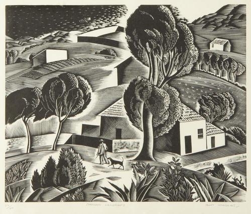 Corsican Landscape (Garrett 26) by Iain MacNab, 1931