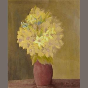 Vase of flowers by Jacob Kramer