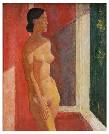 At The Window by Gennady Myznikov, 1993