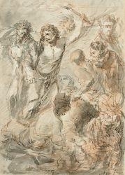 An armed man and figures on the ground. Study for a mythological scene