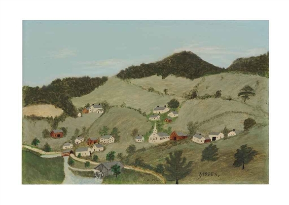 Green Hills by Grandma Moses, 1956
