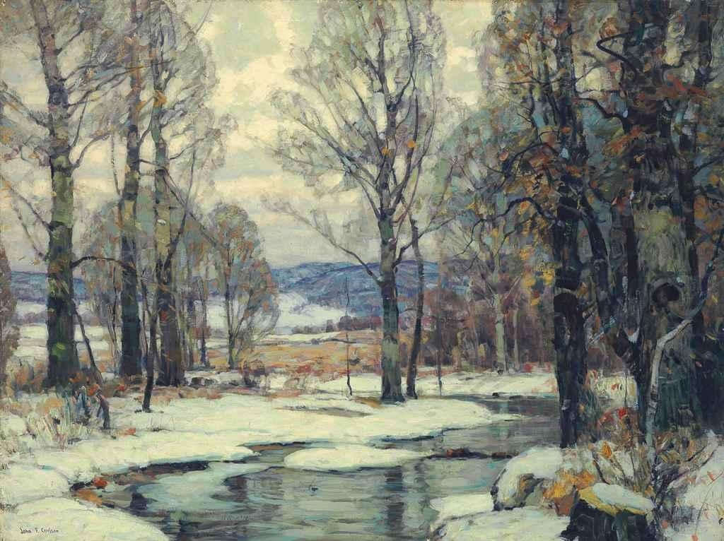 Artwork by John Fabian Carlson, Frost-Bound, Made of oil on canvas