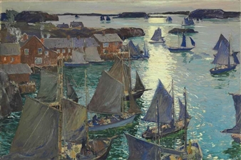 Anchored Boats - Jonas Lie