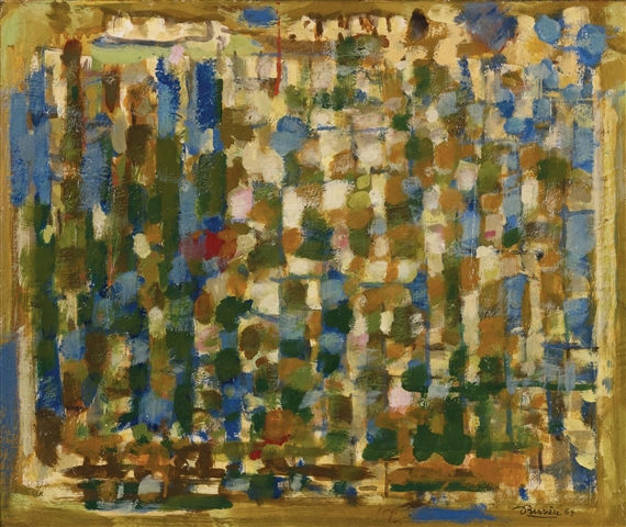 Composition in Blue by Roger Bissière, 1959