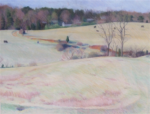 Elsie Dinsmore Popkin | Sunny winter landscape (1983) | MutualArt