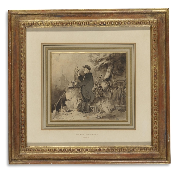 A Man Arranging Flowers by Henry Monnier, 1833