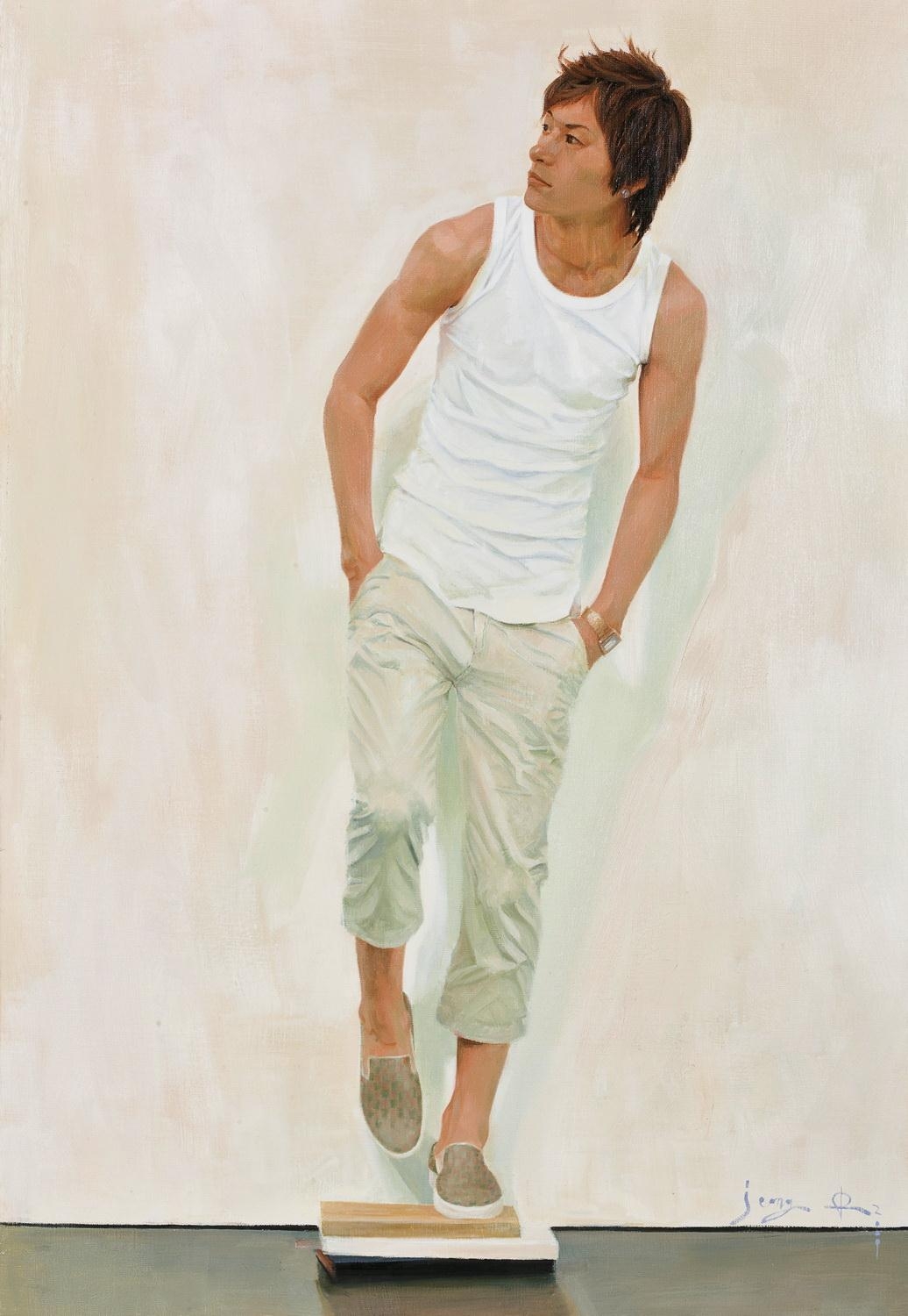 Artwork by Park Jung, Another One's Eyes, Made of Oil on canvas