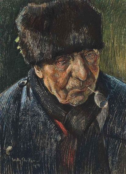The pipe smoker by Willy Sluiter, 1919