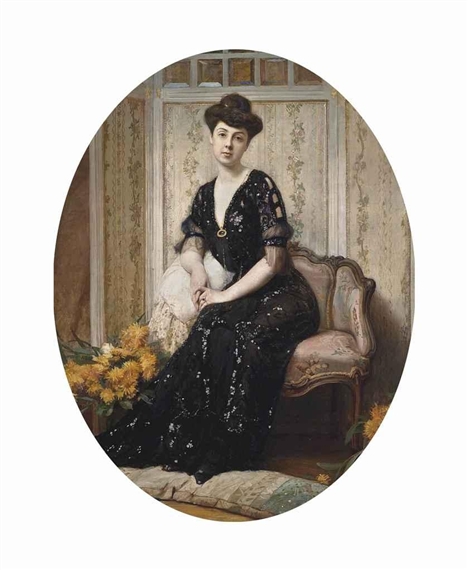 Belle Époque beauty by Jules Marie Auguste Leroux
