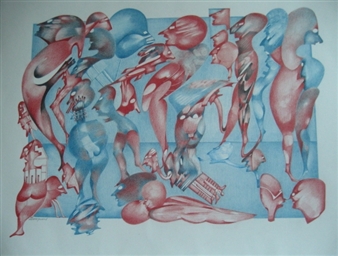 Metamorphia 27,colored pencil drawing,40 X 55 cm,2011 - Daniel Hanequand