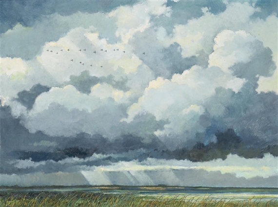 Marshland Scene by Eric Sloane