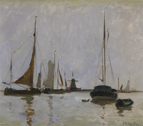 Quiet Harbor, Holland by John Henry Twachtman, circa 1881