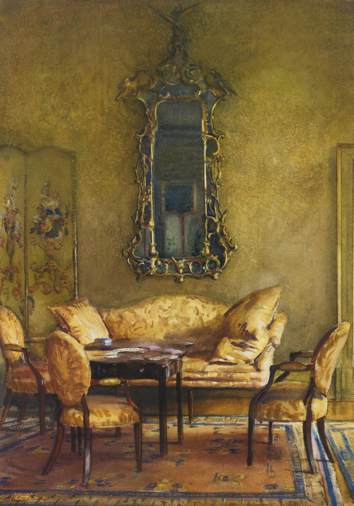An Elegant Interior by Walter Gay, 1914