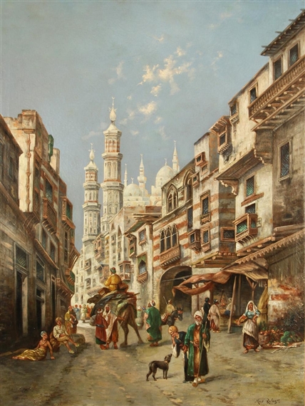 Max Rabes | A Busy Street in Cairo | MutualArt