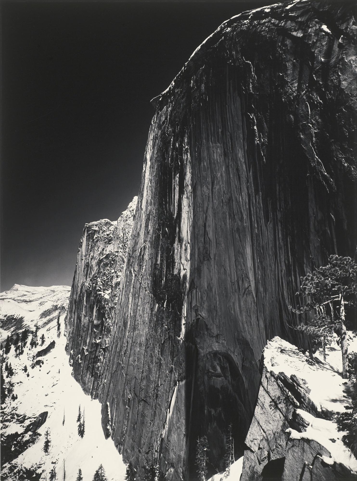 MONOLITH, THE FACE OF HALF DOME, YOSEMITE NATIONAL PARK, CA. by Ansel Adams, circa 1926
