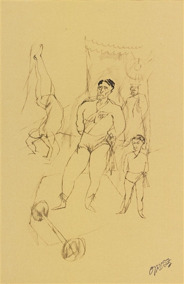 Les Acrobats by George Grosz, 1915