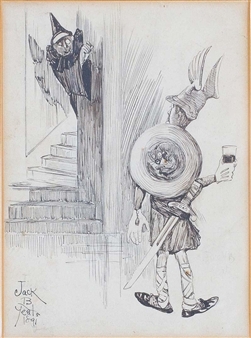 WHY SHOULD YOU BE AT KEMPTON PARK TODAY? BECAUSE YOU'RE A HORSEY MAN by Jack B. Yeats, 1891