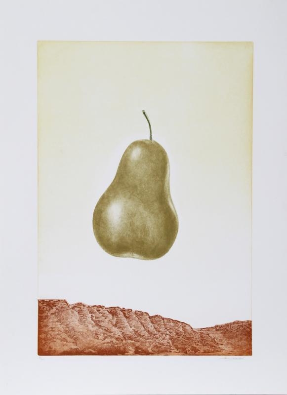Artwork by Hank Laventhol, Pear, Made of Aquatint Etching