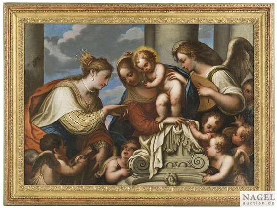 Giovanni Battista Lambranzi | The Mystic Marriage of Saint Catherine ...