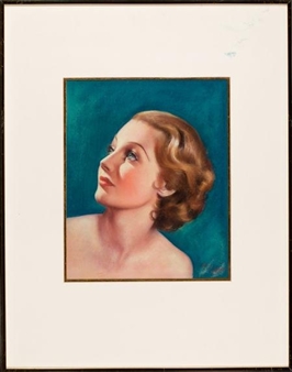 Portrait of Carole Lombard, magazine cover - E. Dow