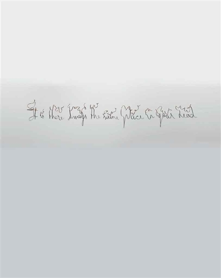 It is there always the same place in your head by Fred Eerdekens, 2005
